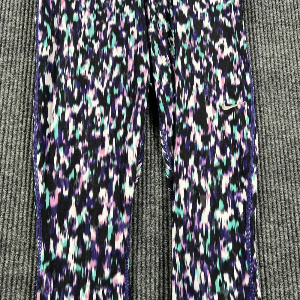 Nike Leggings Womens Small Purple Active Casual Dri Fit Gym Run Lift Yoga